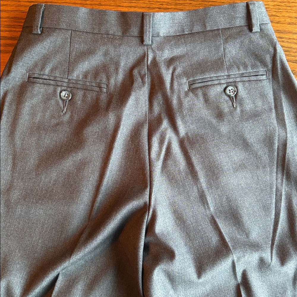 Europa black wool blazer Calvin Klein blue shirt Nautica grey pleated pants EUC - Picture 6 of 6